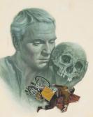 STIVERS Don Montage� Man With Skull, Dead Man And Wheelchair. STIVERS Don Montage� Man With Skull, Dead Man And Wheelchair.