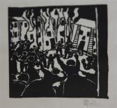 STOLZ Ignaz Figures And Burning Houses STOLZ Ignaz Figures And Burning Houses