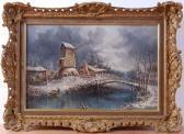 STONE William Windmill In A Winter Landscape STONE William Windmill In A Winter Landscape