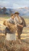 STOPPOLONI Augusto Guglielmo Boy And Girl In Field STOPPOLONI Augusto Guglielmo Boy And Girl In Field