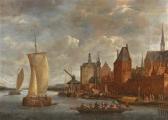 STORCK Johannes A View Of Bonn With A Ferryboat And Sailing Ships On The Rhine STORCK Johannes A View Of Bonn With A Ferryboat And Sailing Ships On The Rhine