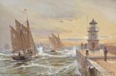 STOWER Willy Auslaufende Heringslogger Emden STOWER Willy Auslaufende Heringslogger Emden
