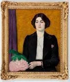 STRANG William The Lady With The Pink Feathered Hat STRANG William The Lady With The Pink Feathered Hat