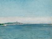 STRINDBERG August Landskap Från Sandhamn Med Korsö Fyr STRINDBERG August Landskap Från Sandhamn Med Korsö Fyr