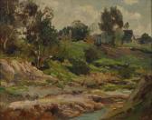 STUBER Dedrick Brandes Landscape With Stream And House STUBER Dedrick Brandes Landscape With Stream And House