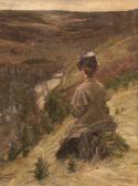 STUMPF Wilhelm Junges Mädchen In Gebirgslandschaft STUMPF Wilhelm Junges Mädchen In Gebirgslandschaft