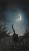 SUDWORTH Anne Black Cat By Moonlight SUDWORTH Anne Black Cat By Moonlight