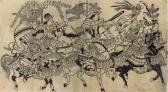 SUGIMURA Jihei Sumizuri-e Of A Cavalcade Of Five Female Warriors In Festival SUGIMURA Jihei Sumizuri-e Of A Cavalcade Of Five Female Warriors In Festival