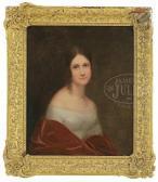 SULLY Thomas Portrait Of A Young Lady With Red Shawl SULLY Thomas Portrait Of A Young Lady With Red Shawl