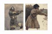 SURIKOV Vasilii Ivanovich Two Studies For 'siberia's Conquest By Yermak' SURIKOV Vasilii Ivanovich Two Studies For 'siberia's Conquest By Yermak'