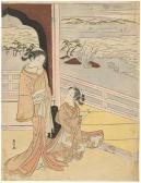 SUZUKI HARUNOBU Salzbauern Am Strand SUZUKI HARUNOBU Salzbauern Am Strand