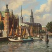 SVENDSEN Frederik Wilhelm Copenhagen Canal View With Cutters By The Stock Exchange SVENDSEN Frederik Wilhelm Copenhagen Canal View With Cutters By The Stock Exchange