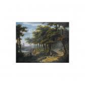 SWAGERS Frans Paysage De Forêt Avec Une Bergère Sur Un Chemin, Un Moulin Et Un Chteau Dans Le Fond, En Bord De Rivière SWAGERS Frans Paysage De Forêt Avec Une Bergère Sur Un Chemin, Un Moulin Et Un Chteau Dans Le Fond, En Bord De Rivière