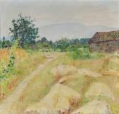 SWANE Sigurd A Woman Carrying Water In A Harvest Landscape SWANE Sigurd A Woman Carrying Water In A Harvest Landscape