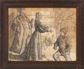SYBERG Fritz A Portrait Of The Artist's Wife Anna Syberg And A Fairytale Illustration SYBERG Fritz A Portrait Of The Artist's Wife Anna Syberg And A Fairytale Illustration