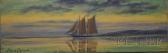 SYLVIA Louis Sailboat At Dusk SYLVIA Louis Sailboat At Dusk