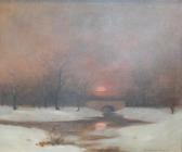 SZENTMIKLOSSY Zoltan A Winter Landscape At Sunset SZENTMIKLOSSY Zoltan A Winter Landscape At Sunset