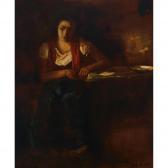 SZULE Peter Pensive Woman Seated At A Table SZULE Peter Pensive Woman Seated At A Table