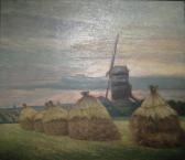 TAEYMANS LODEWIJK Molen En Korenschoven In Een Zomerlandschap TAEYMANS LODEWIJK Molen En Korenschoven In Een Zomerlandschap