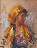 TAFURI Clemente Giovane Popolana Con Scialle Giallo TAFURI Clemente Giovane Popolana Con Scialle Giallo