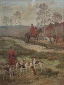 TAVERNIER Paul Cinq Cavaliers Et Le Piqueur Sur Une Lande TAVERNIER Paul Cinq Cavaliers Et Le Piqueur Sur Une Lande
