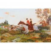 TAVERNIER Paul Scène De Chasse À Courre TAVERNIER Paul Scène De Chasse À Courre