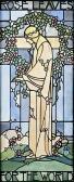 TAYLOR A.E. 'rose Leaves For The World' A Design For A Stained Glass Panel TAYLOR A.E. 'rose Leaves For The World' A Design For A Stained Glass Panel