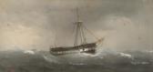 TAYLOR Charles II A Sailing Vessel In Choppy Waters TAYLOR Charles II A Sailing Vessel In Choppy Waters