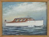 TAYLOR John Austin Lady Marie", Depicting The Motor Yacht At Sea TAYLOR John Austin Lady Marie", Depicting The Motor Yacht At Sea