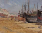 TAYLOR William Francis Beached Fishing Boats At Hastings TAYLOR William Francis Beached Fishing Boats At Hastings