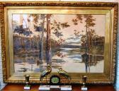 TEBBITT Henri Importantearly Australian River Gum Landscape TEBBITT Henri Importantearly Australian River Gum Landscape