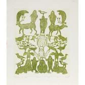 TEEVEE Jamasie Arctic Animals Or Composition In Green TEEVEE Jamasie Arctic Animals Or Composition In Green