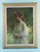 TEIQUEL JULES "spring Portrait Of A Young Lady" TEIQUEL JULES "spring Portrait Of A Young Lady"