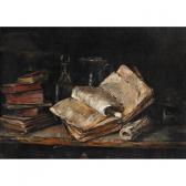 TEN CATE Henk Jan Still Life Of Antiquarian Books And Vessels On A Ledge TEN CATE Henk Jan Still Life Of Antiquarian Books And Vessels On A Ledge