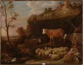 TENIERS David II Berger Et Son Troupeau Dans Un Paysage Idyllique TENIERS David II Berger Et Son Troupeau Dans Un Paysage Idyllique