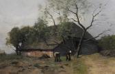 TER MEULEN Frans Pieter Farmworkers Before A Thatched Barn TER MEULEN Frans Pieter Farmworkers Before A Thatched Barn