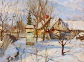 TERPSIKHOROW Nikolai Borisowich Winterlandschaft Mit Gehöft Zwischen Bäumen TERPSIKHOROW Nikolai Borisowich Winterlandschaft Mit Gehöft Zwischen Bäumen