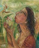 TEW NAITONG Girl And Flower TEW NAITONG Girl And Flower