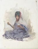 THERIAT Charles James Study Of A Seated Woman THERIAT Charles James Study Of A Seated Woman