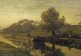 THOLEN Willem Bastiaan Het Kanaal Bij De Witte Brug: Early Morning Along The Canal THOLEN Willem Bastiaan Het Kanaal Bij De Witte Brug: Early Morning Along The Canal