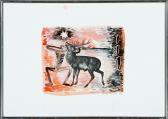 THOLSTRUP Anne Composition With A Dear And A Man THOLSTRUP Anne Composition With A Dear And A Man