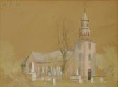 THOMPSON Alfred Wordsworth View Of The Old Bruton Church, Williamsburg, Virginia THOMPSON Alfred Wordsworth View Of The Old Bruton Church, Williamsburg, Virginia