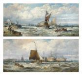 THORNLEY William Anslow Hay Barges And Other Shipping In A Stiff Breeze Off Dover THORNLEY William Anslow Hay Barges And Other Shipping In A Stiff Breeze Off Dover