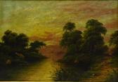 TINDALL William Edwin Sunset At Castle Howard TINDALL William Edwin Sunset At Castle Howard