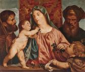 TIZIANO VECELLIO - Nachahmer "kirchenmadonna Mit Johannesknaben TIZIANO VECELLIO - Nachahmer "kirchenmadonna Mit Johannesknaben