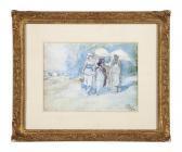 TOOROP Jan Elegant Ladies Walking On The Beach TOOROP Jan Elegant Ladies Walking On The Beach