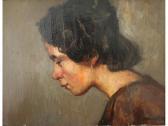 TORNYAI Janos Portrait Study: Girl In Profile TORNYAI Janos Portrait Study: Girl In Profile