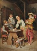 TORRES de Marcillo Tavern Interior With Figures TORRES de Marcillo Tavern Interior With Figures