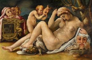 Michele Tosini Di Ridolfo Ghirlandaio - Venus And Cupid