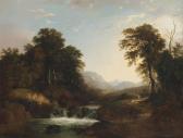 TRAIES William A Shepherd And His Flock By A River TRAIES William A Shepherd And His Flock By A River